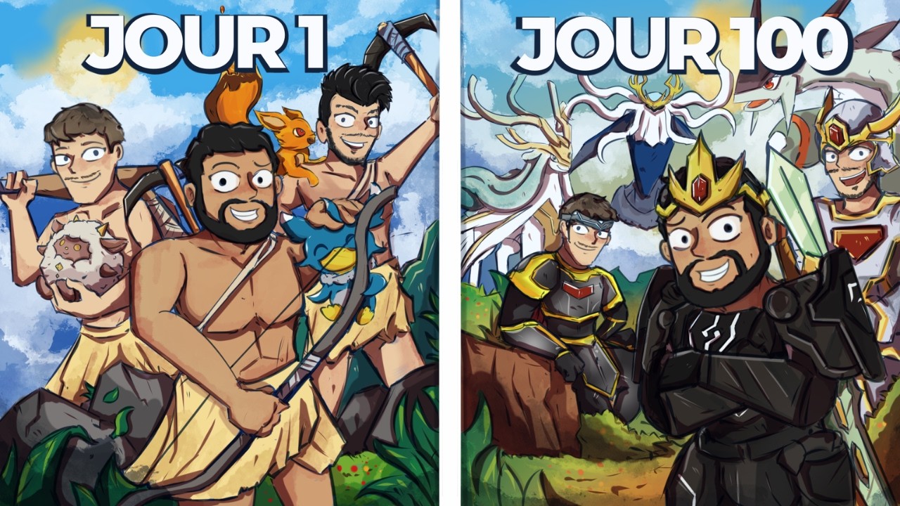 Survivre 100 JOURS sur PALWORLD avec les potes ! (C’était incroyable)