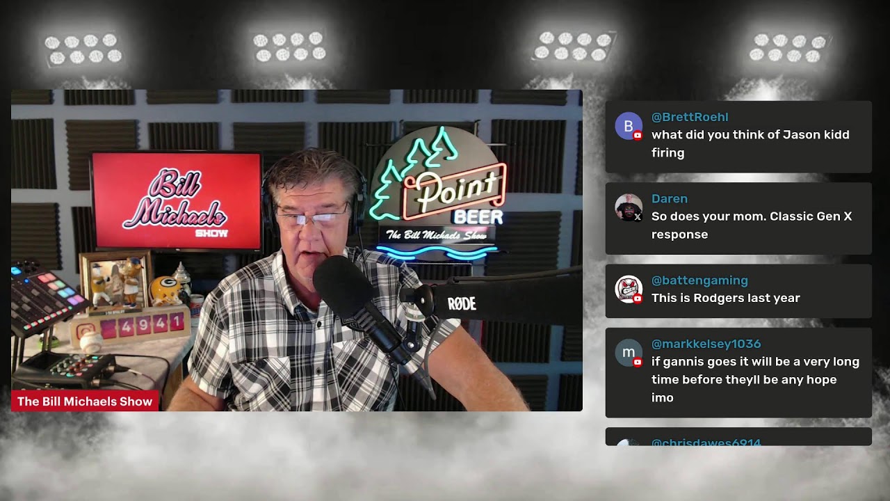 The Bill Michaels Show (Wednesday May 20th, 2026)
* Brewers go for the SWEEP of the Cubs
     - JR Radcliffe, MJS Brewers Writer, 12:35P
* Badgers news and notes
     - Zach Heilprin, WOZN Sports Director, 11:35A
* NFL News And Notes.....Bears moving update

CALL IN: 877-867-1670
TEXT IN: 608-321-1670