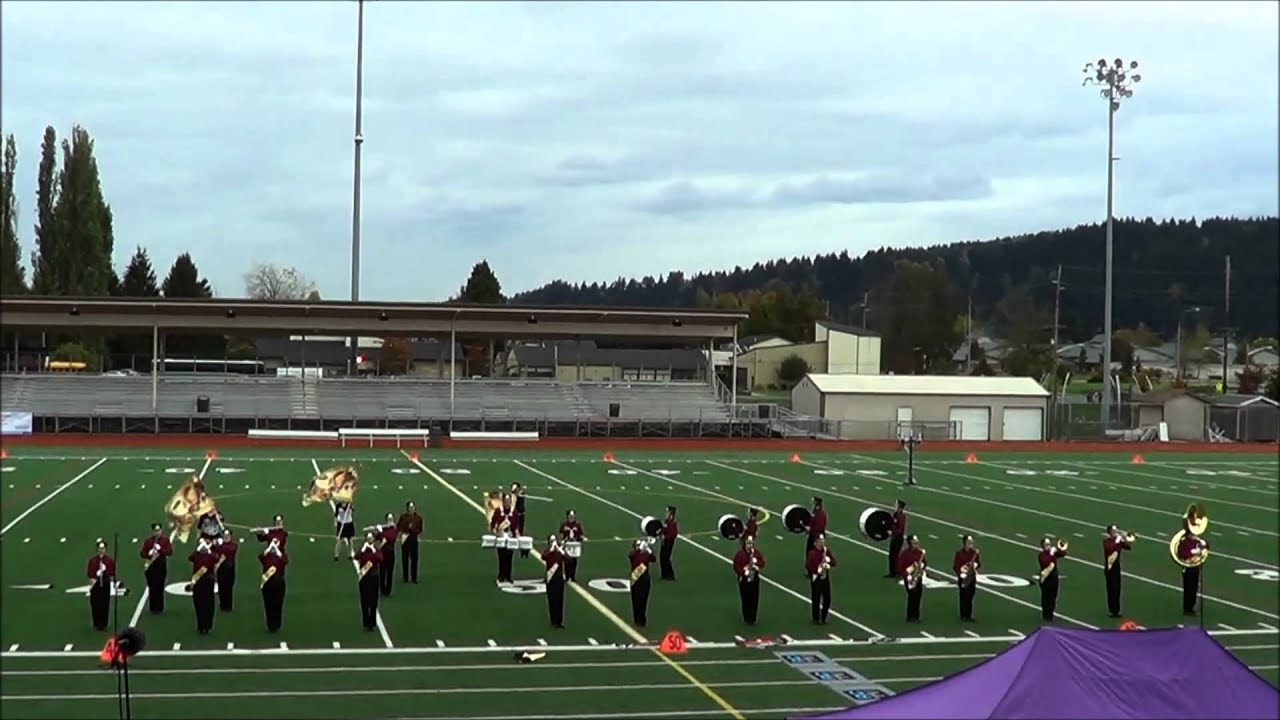 Enumclaw High School Marching Band at Sunset Festival of Bands 2014