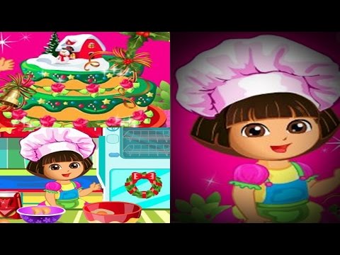 Fun Christmas Games with Dora-Dora Christmas Cake Game Episode-Christmas Cooking Gamess