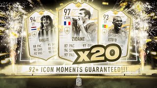 20 x 92+ PRIME ICON MOMENTS UPGRADE PACKS!!! FIFA 21