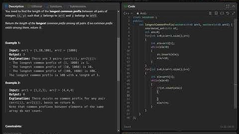 3043. Find the Length of the Longest Common Prefix | C++ | Simple and detailed explanation |Leetcode