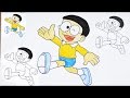 Nobita Drawing &amp; Coloring from Doraemon