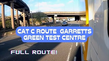 Full Hour Class 2 Lorry Driving Session - Route 1 from Garretts Green Test Centre
