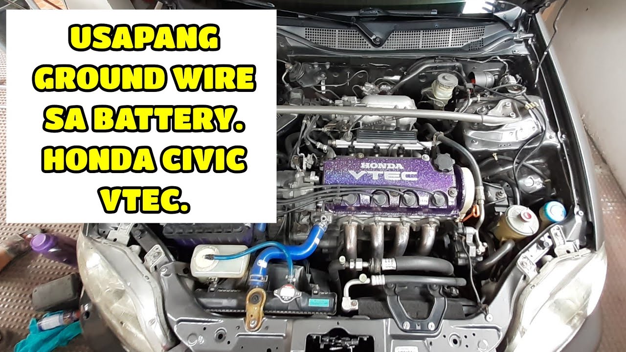BATTERY GROUND WIRE HONDA CIVIC VTEC. - YouTube
