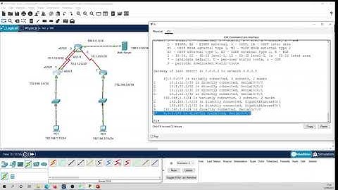 Configure floating static route