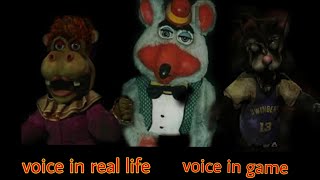 Five Nights At Chuck E Cheese Reboot  Voice In Real Life Vs Voice In Game