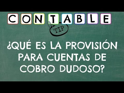 Video: ¿Cuál es el propósito de la provisión para cuentas de cobro dudoso?