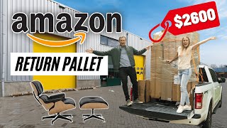 We Spent $800 on a Pallet of Amazon Designer Furniture  Unboxing $2600 in MYSTERY Items!
