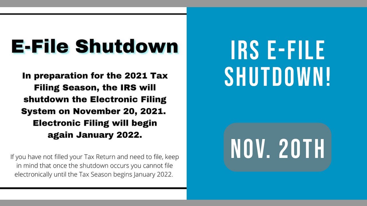 IRS EFile Shutdown What You Need To Know! YouTube