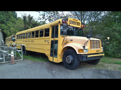 Retired Buses at the Robbinsville Elementary School Bus Lot