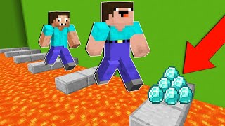 NOOB And PRO PASSING TOP 10 PARKOUR CHALLENGES In MINECRAFT Like Maizen Mikey And JJ (Cash and Nico)
