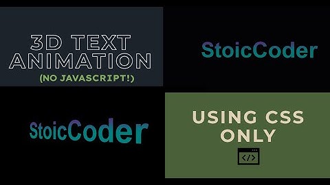Make 3D text animation using CSS only!✨ (No JavaScript)