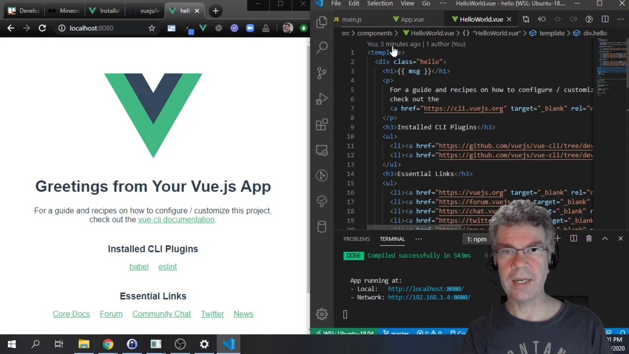 Vue Hello World - YouTube