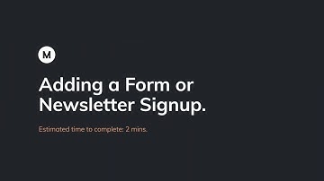 How to Add a Form or Newsletter Signup in Carrd | Carrd Basics