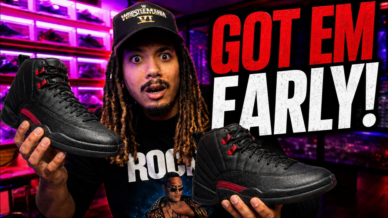 GOT EM EARLY ! FIRST LOOK AT THE JORDAN 12 BLOODLINE... FIRE OR OVERPRICED?