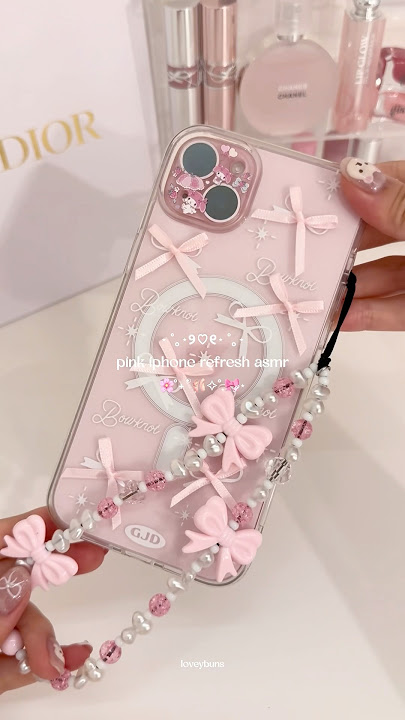 iphone refresh ASMR 🎀🤍 #iphonerefresh#asmr#pinkiphone#coquette#aesthetic#balletcore#pink