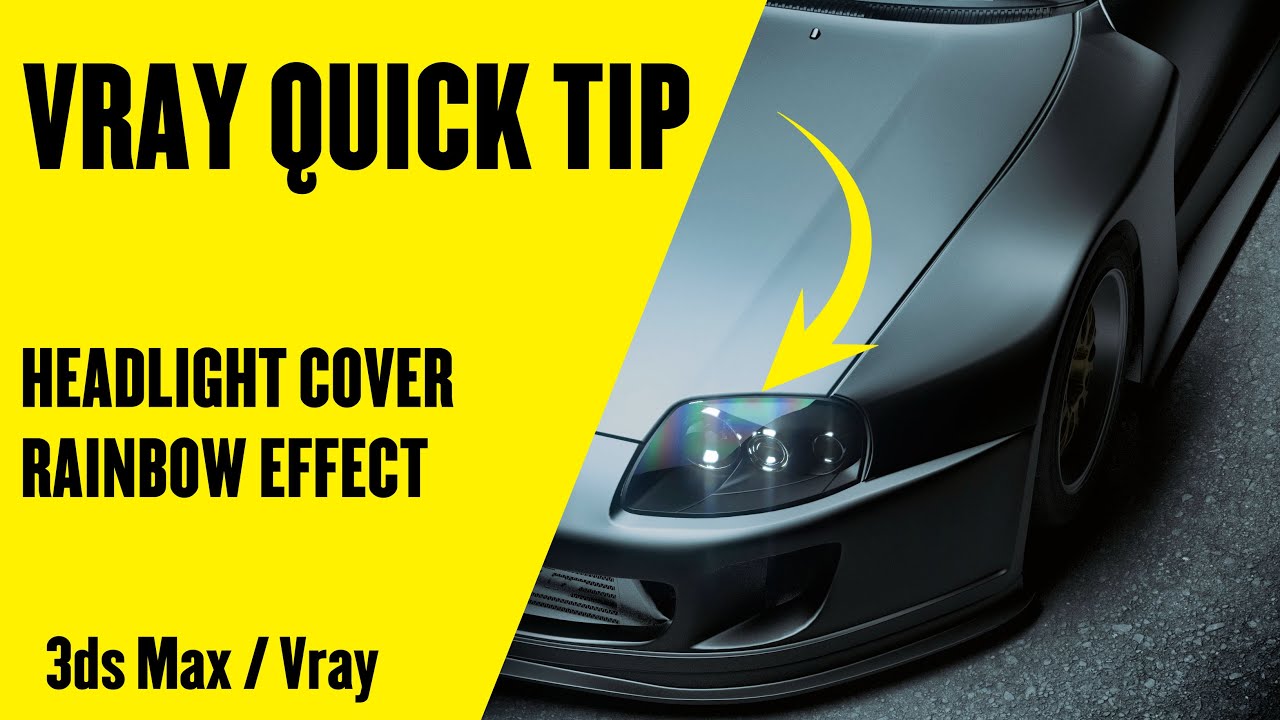 3DS MAX + Vray Tutorial Headlight Rainbow Material YouTube