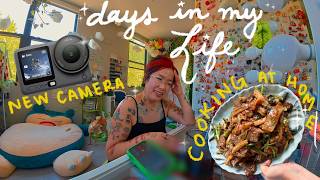 daily mundanities of a content creator 📸  cooking at home, new camera, movie date DJI Action 6 vlog