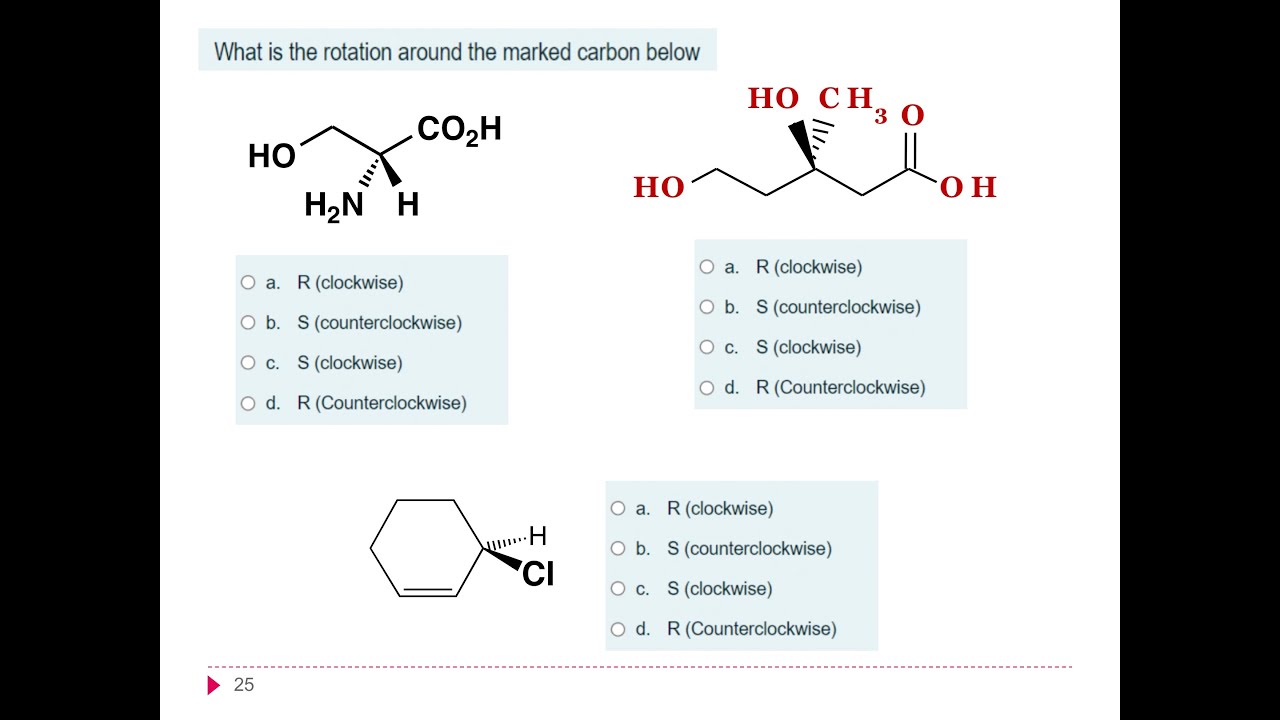 [Chemistry] What is the rotation around the marked carbon below a ...
