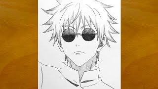 How To Draw Gojo Satoru Jujutsu Kaisen Drawing Step By Step Easy Anime Sketch