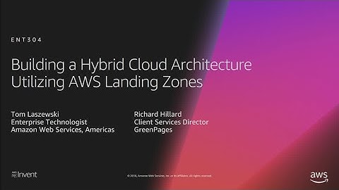 AWS re:Invent 2018: Build a Hybrid Cloud Architecture Using AWS Landing Zones (ENT304-R1)