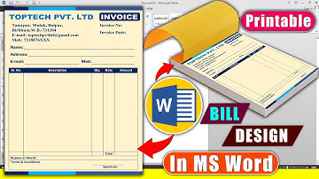 How to Make Bill Book or Invoice Book in MS Word | MS Word में बिल बुक कैसे बनाएं | MS Word Tutorial