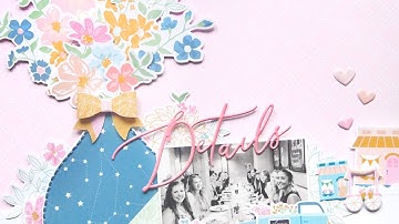 Using Floral Die-Cuts | Scrapbook Process Video | My Favorite Story