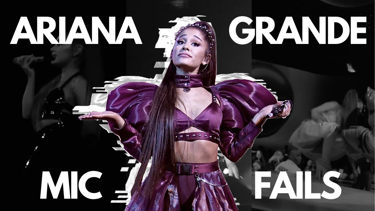 ariana grande mic fails compilation ♡