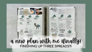PLAN WITH ME | catching up on three spreads in my plum paper vertical priorities! 🫣
