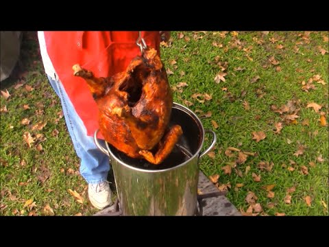 Deep Fried Mustardized Turkey on the Bayou! - YouTube