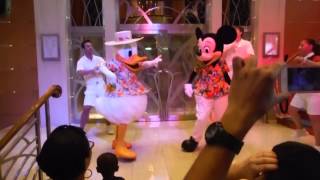 Disney Magic Ship Dance Party, Donald, Mickey, Minnie, Goofy....