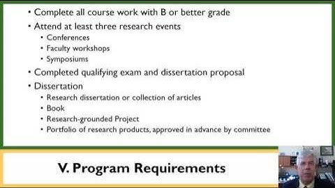 USF DBA 2015 Part 5: Program Requirements