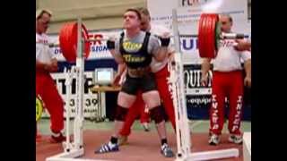 Nikolay Sokolov Rus Squats 3.Att. 295 Kg - 2005 Mens European Powerlifting Championships