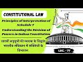Principles of Interpretation of Schedule 7 I| Understanding the Division of Powers in Constitution