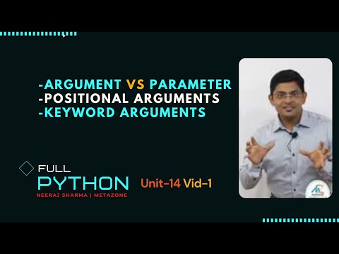 Python: U14-V1 Positional arguments in python | Keyword arguments in python | How to use? | In Hindi
