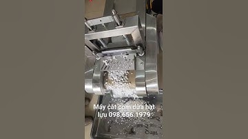 máy cắt cơm dừa hạt lựu 5mm,máy cắt cùi dừa làm chân châu, topping