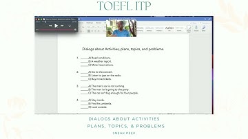 TOEFL iTP | Listening | Course Sneak Peek | Dialogs about Plans, Topics & Dialogs