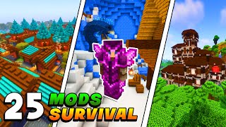 ✨ 25 MODS PERFECTOS Para SURVIVAL  [Minecraft Java 1.20]