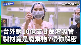 台灣外銷10億支甘蔗渣吸管？廢棄物竟是最佳製材！#環保吸管工廠製程 大公開，帶你解密甘蔗渣旋風【科技奇異點】EP2 WellMedia @WellMediaGlobal