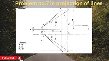 Problem no.7 Projection of lines in sketch Engineering Graphics/ Engineering Visualization