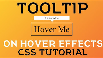 Tooltips with CSS | CSS Tutorial.