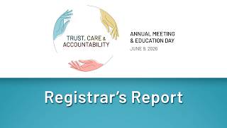 2026 Annual Meeting - Registrar's Report