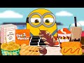 [ASMR] 미니언즈 휴게소 음식 애니 먹방 (Minions rest stop korea Food Mukbang Animation)