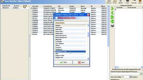 WOLVOX ERP Programı Cari Kartlar Seri Etiket