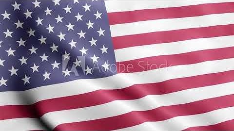 4k render United States Flag video waving in wind Chromakey rendering animation