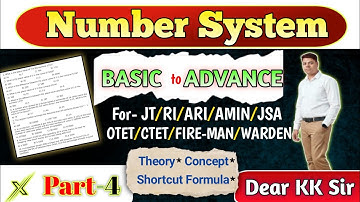 DEAR KK SIR is live NUMBER SYSTEM FOR ALL COMPETITIVE EXAMS.2025-26
