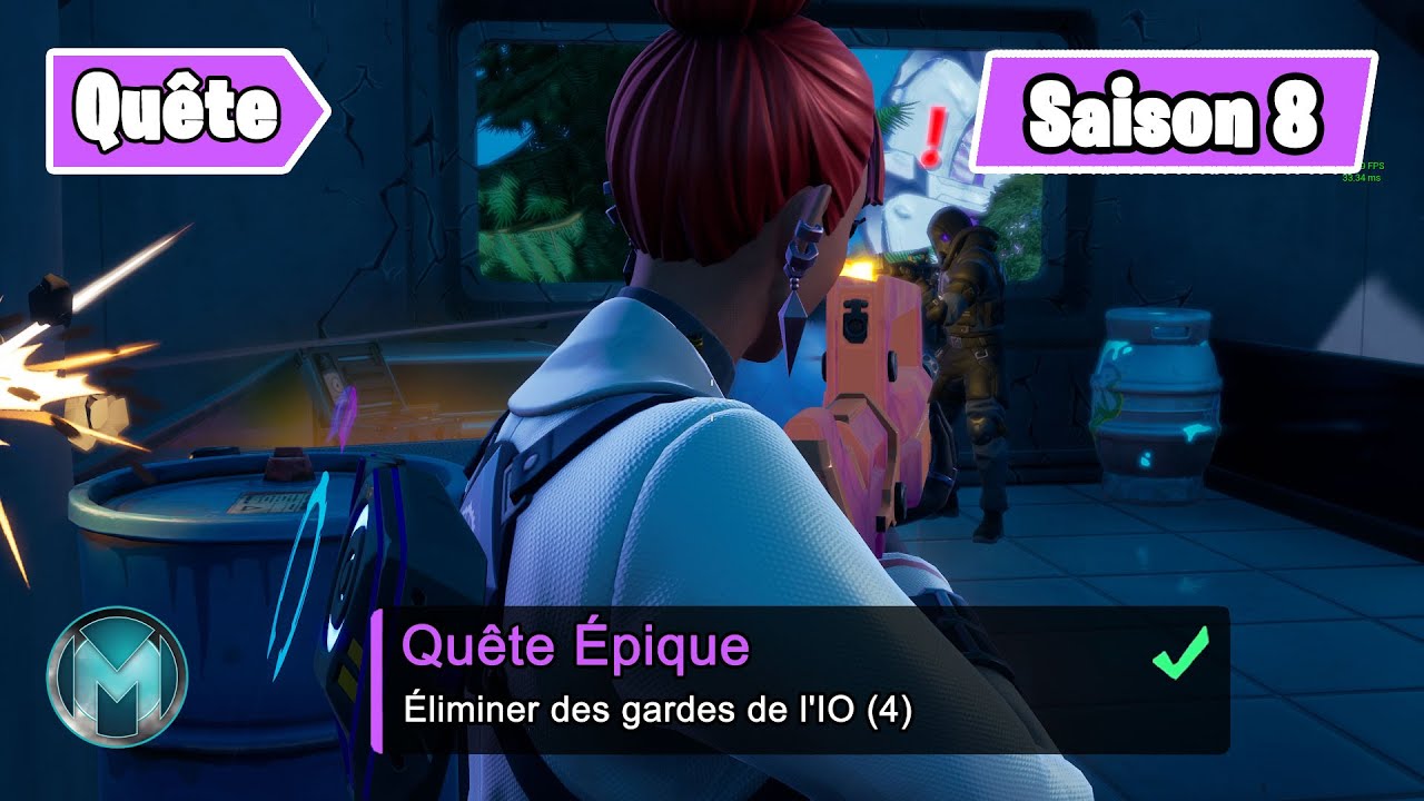 Éliminer des gardes de l'IO Fortnite (Défi de Charlotte) Chapitre 2