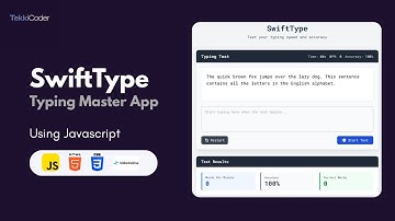 Build a Typing Master App(SwiftType) with HTML, CSS & JavaScript | Full Tutorial
