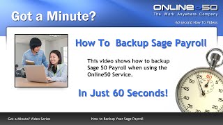 Got a Minute? How To Backup Sage Payroll